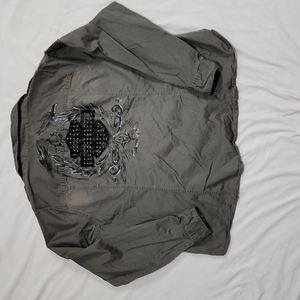 Harley Davidson botton down military style size 3W